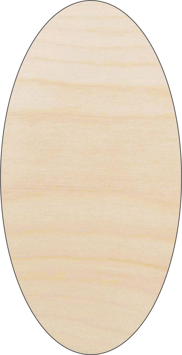 Oval Wood Craft Shape - Laser Cut Baltic Birch Unfinished DIY Wood Art Supplies BSC10 - The Wood Shape Store