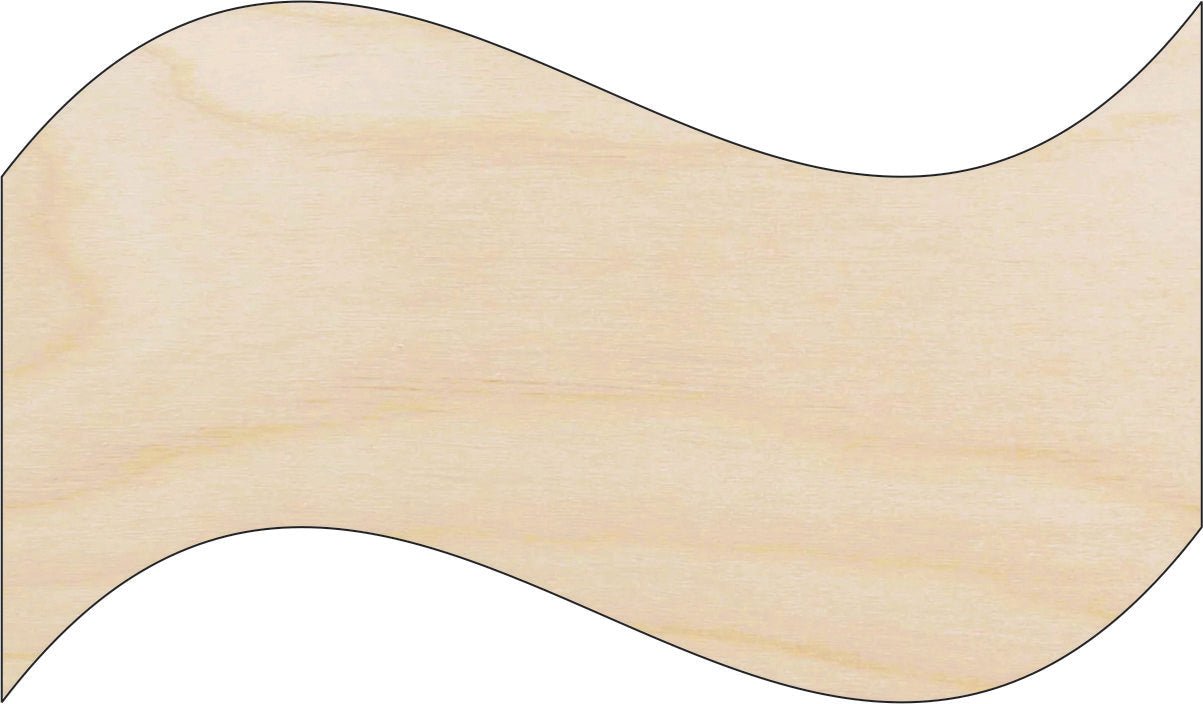 Banner Wood Craft Shape - Laser Cut Baltic Birch Unfinished DIY Wood Art Supplies BSC13 - The Wood Shape Store