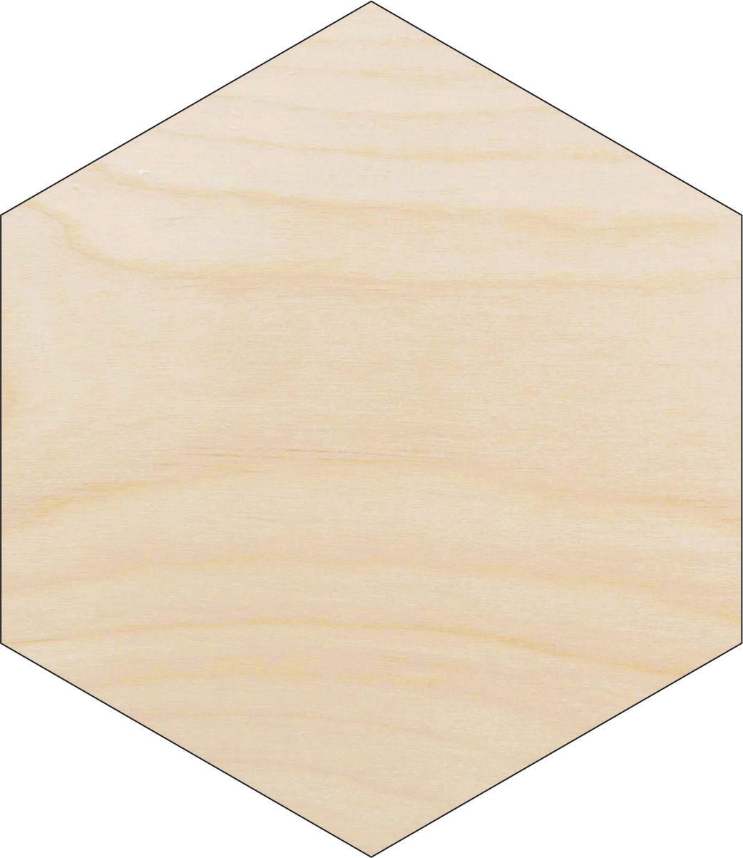 Hexagon Wood Craft Shape - Laser Cut Baltic Birch Unfinished DIY Wood Art Supplies BSC17 - The Wood Shape Store