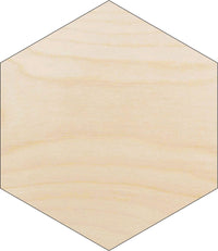 Hexagon Wood Craft Shape - Laser Cut Baltic Birch Unfinished DIY Wood Art Supplies BSC17 - The Wood Shape Store