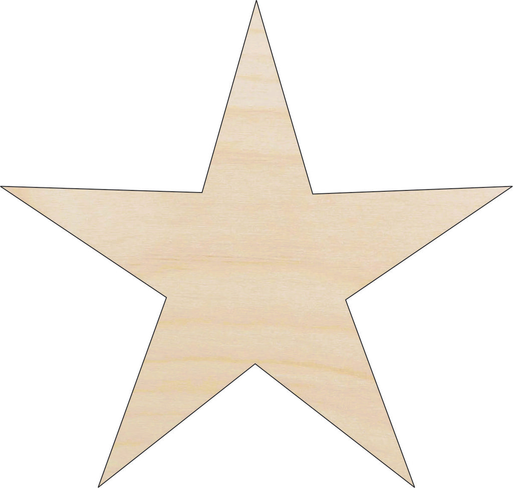 Star  - Laser Cut Out Unfinished Wood Craft Shape BSC18