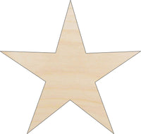 Star Wood Craft Shape - Laser Cut Baltic Birch Unfinished DIY Wood Art Supplies BSC18 - The Wood Shape Store