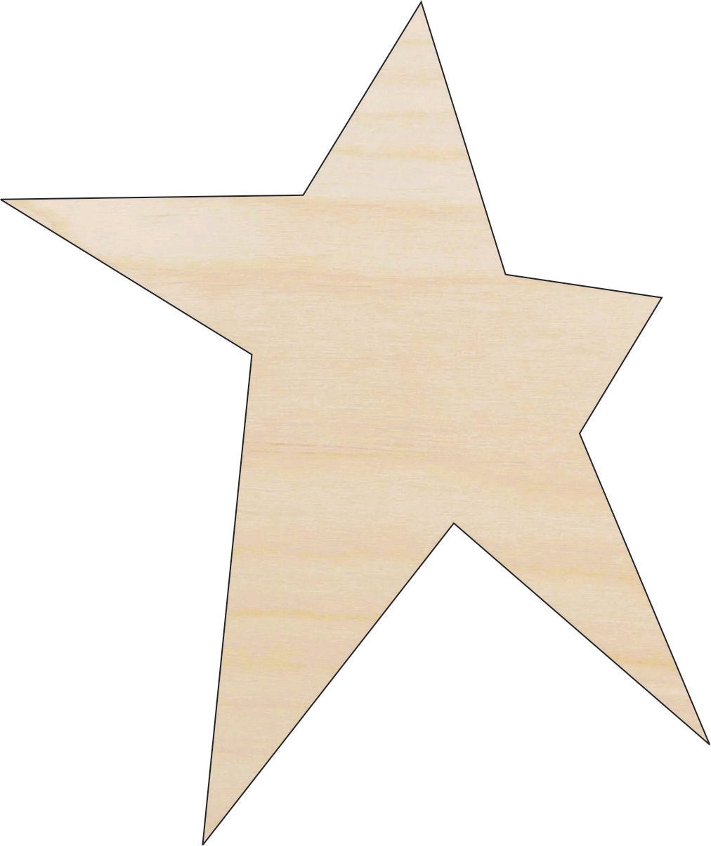 Star Wood Craft Shape - Laser Cut Baltic Birch Unfinished DIY Wood Art Supplies BSC1 - The Wood Shape Store