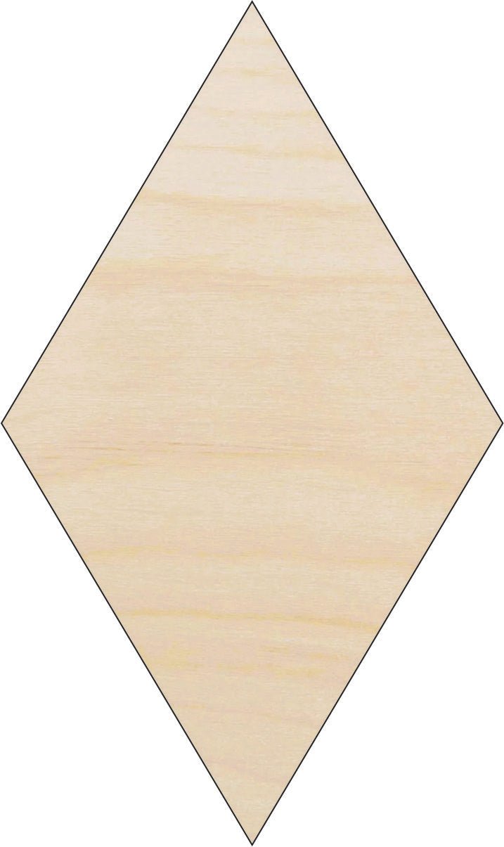 Diamond Wood Craft Shape - Laser Cut Baltic Birch Unfinished DIY Wood Art Supplies BSC20 - The Wood Shape Store
