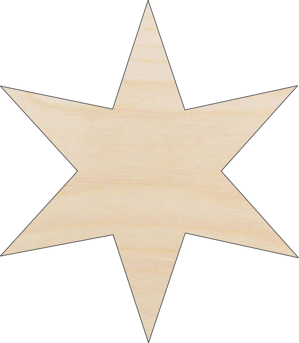 Star - Laser Cut Out Unfinished Wood Craft Shape BSC24 Star - Laser Cut Out Unfinished Wood Craft Shape BSC24