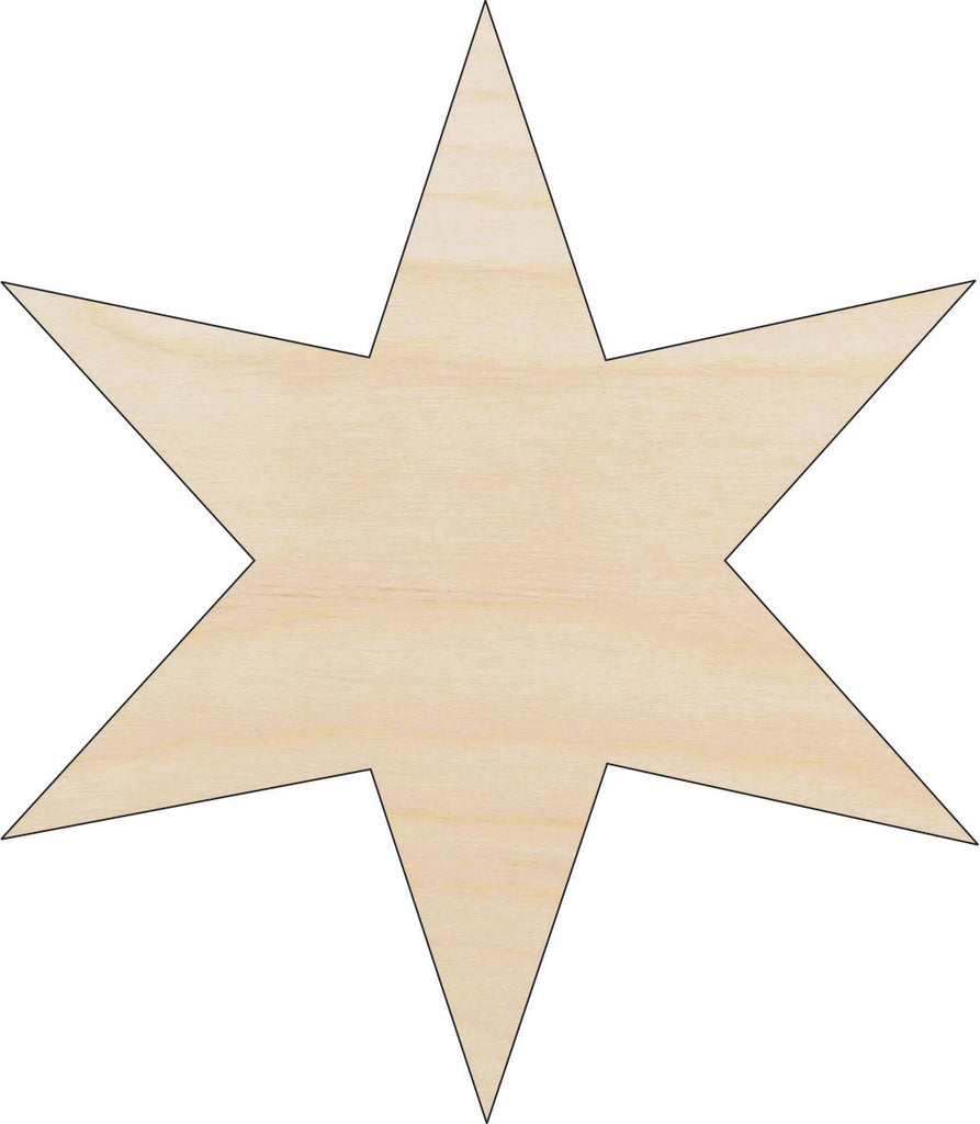 Star - Laser Cut Out Unfinished Wood Craft Shape BSC24