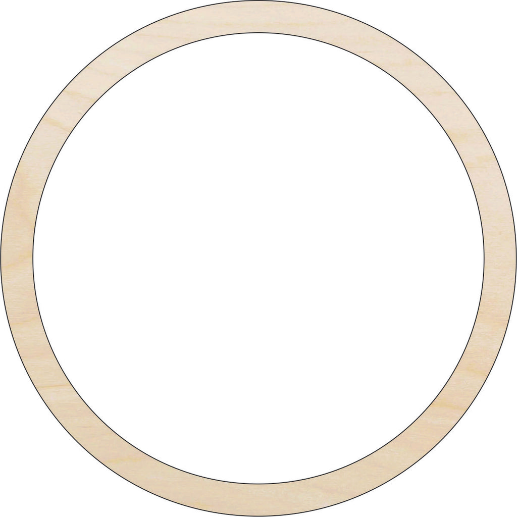 Circle Hollow Hoop - Laser Cut Out Unfinished Wood Craft Shape BSC29