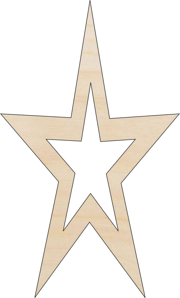 Star - Laser Cut Out Unfinished Wood Craft Shape BSC2