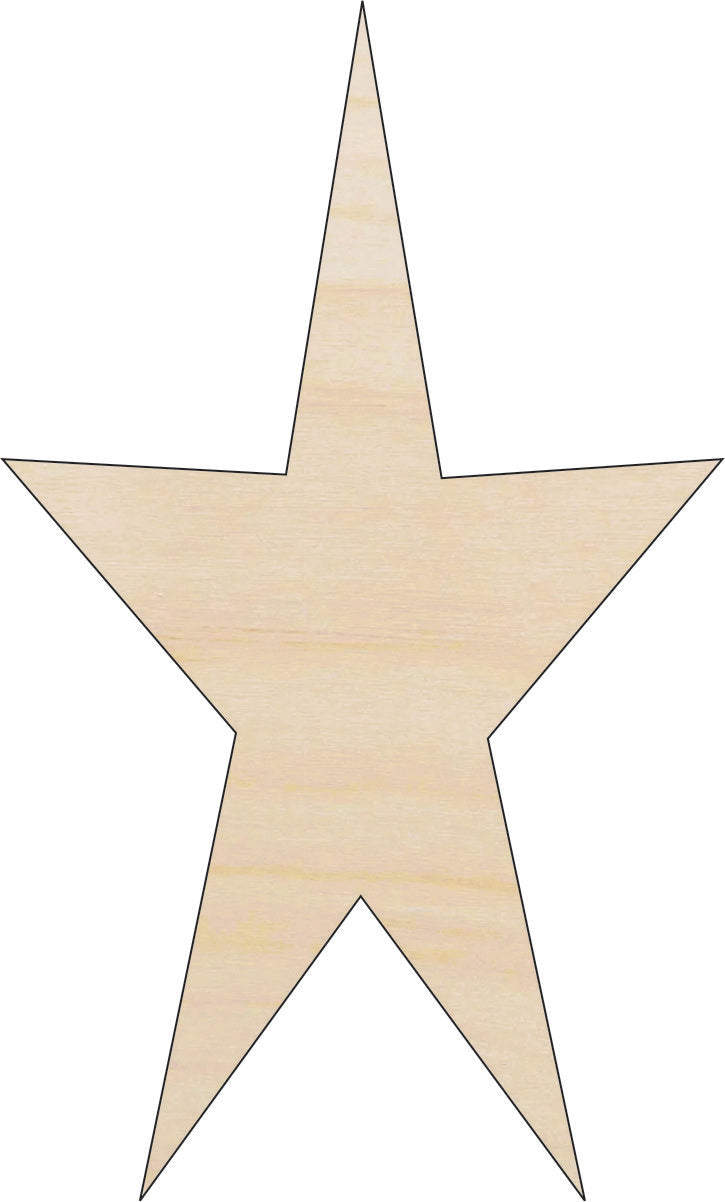 Star - Laser Cut Out Unfinished Wood Craft Shape BSC8 Star - Laser Cut Out Unfinished Wood Craft Shape BSC8