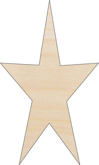 Star Wood Craft Shape - Laser Cut Baltic Birch Unfinished DIY Wood Art Supplies BSC8 - The Wood Shape Store