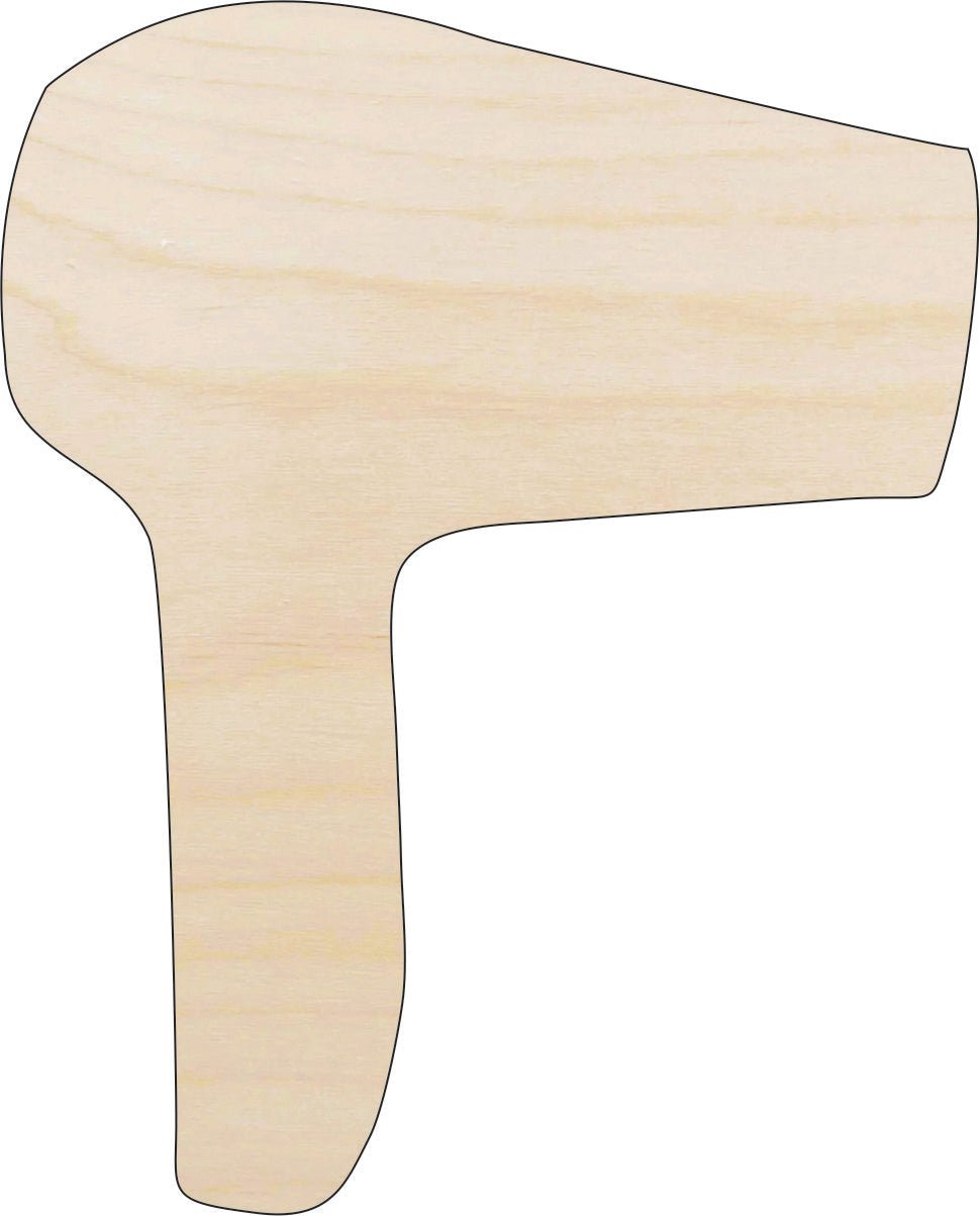 Hair Dryer Wood Craft Shape - Laser Cut Baltic Birch Unfinished DIY Wood Art Supplies BTY1 - The Wood Shape Store