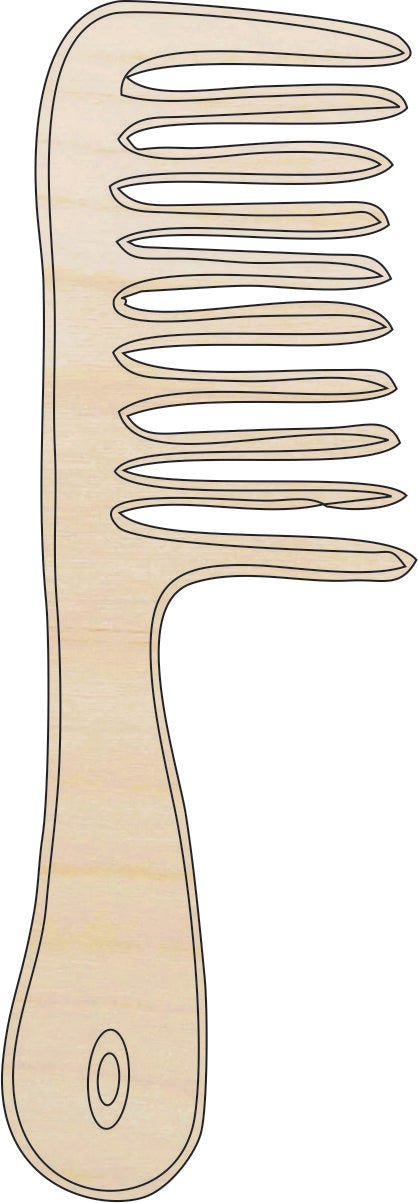 Comb Wood Craft Shape - Laser Cut Baltic Birch Unfinished DIY WoodArt Supplies BTY24 - The Wood Shape Store