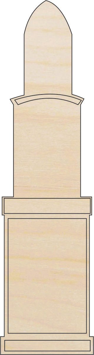 Lipstick Wood Craft Shape - Laser Cut Baltic Birch Unfinished DIY Wood Art Supplies BTY2 - The Wood Shape Store