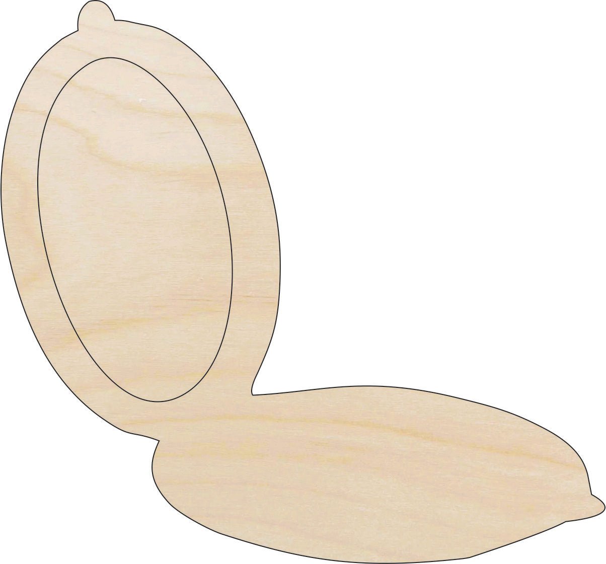 Compact Wood Craft Shape - Laser Cut Baltic Birch Unfinished DIY Wood Art Supplies BTY6 - The Wood Shape Store