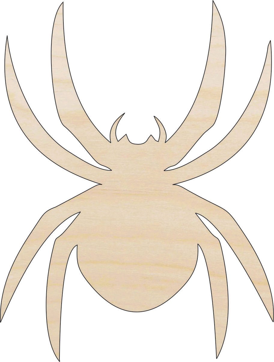 Spider Wood Craft Shape - Laser Cut Baltic Birch Unfinished DIY Wood Art Supplies BUG105 - The Wood Shape Store