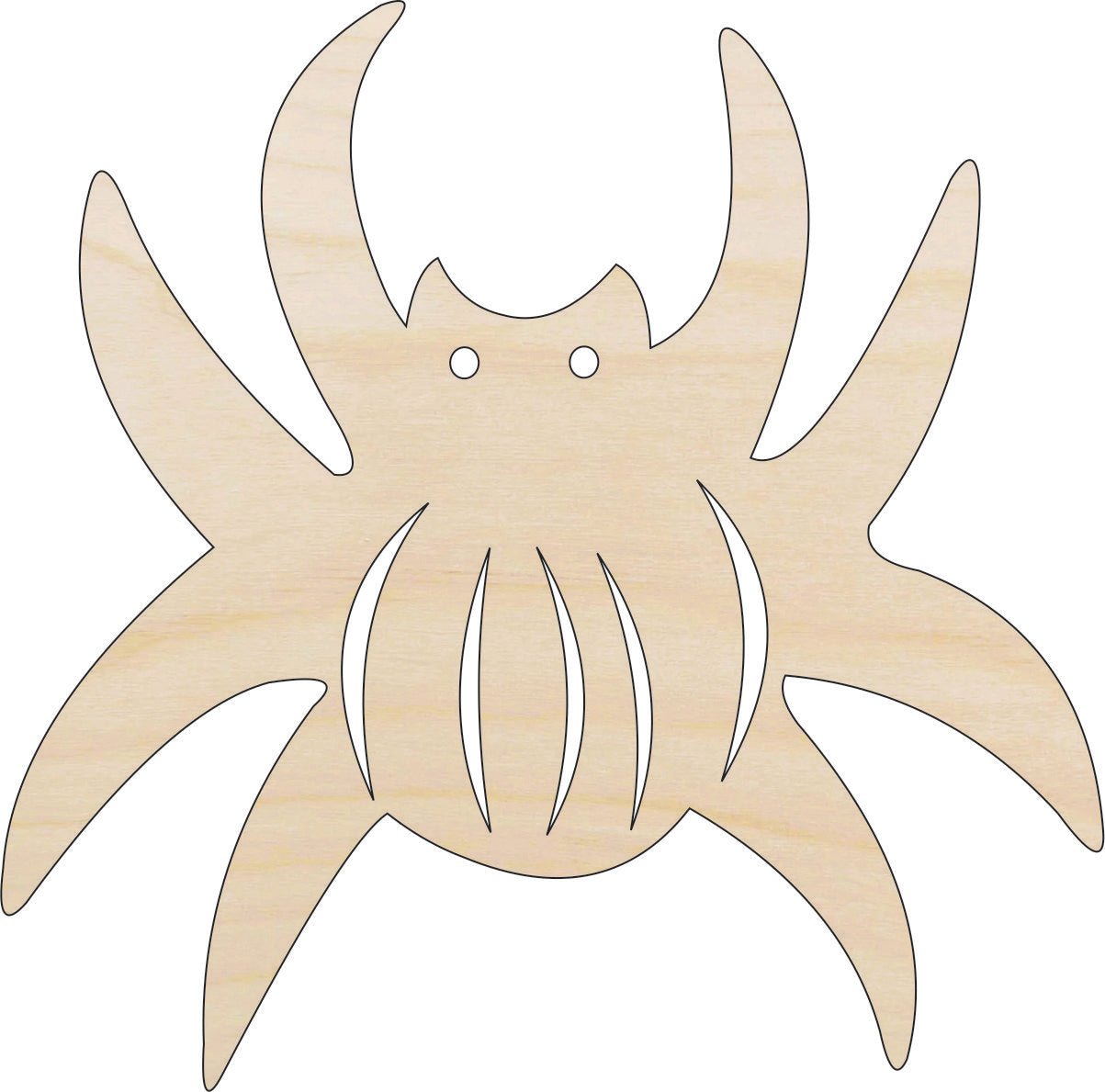 Spider Wood Craft Shape - Laser Cut Baltic Birch Unfinished DIY Wood Art Supplies BUG106 - The Wood Shape Store