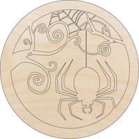 Spider Design Wood Craft Shape - Laser Cut Baltic Birch Unfinished DIY Wood Art Supplies BUG107 - The Wood Shape Store