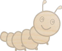 Worm Wood Craft Shape - Laser Cut Baltic Birch Unfinished DIY Wood Art Supplies BUG10 - The Wood Shape Store
