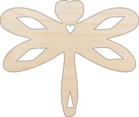 Dragonfly Wood Craft Shape - Laser Cut Baltic Birch Unfinished DIY Wood Art Supplies BUG114 - The Wood Shape Store