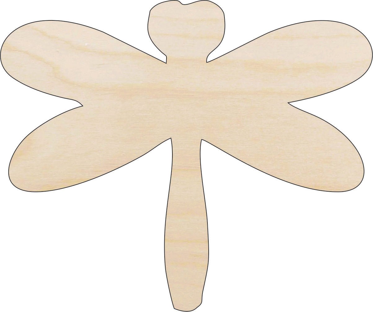 Dragonfly Wood Craft Shape - Laser Cut Baltic Birch Unfinished DIY Wood Art Supplies BUG116 - The Wood Shape Store