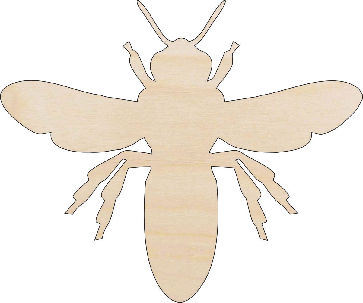 Bumblebee Wood Craft Shape - Laser Cut Baltic Birch Unfinished DIY Wood Art Supplies BUG11 - The Wood Shape Store