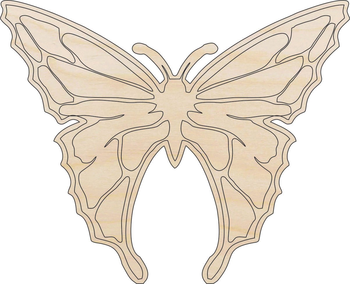 Butterfly Wood Craft Shape - Laser Cut Baltic Birch Unfinished DIY Wood Art Supplies BUG12 - The Wood Shape Store