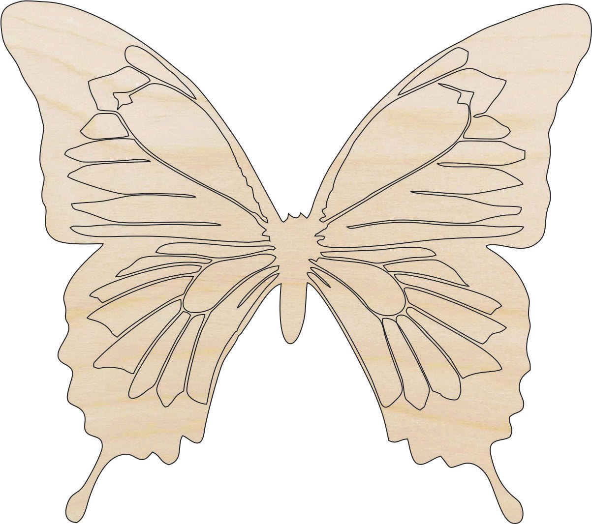 Butterfly Wood Craft Shape - Laser Cut Baltic Birch Unfinished DIY Wood Art Supplies BUG15 - The Wood Shape Store
