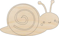 Snail Wood Craft Shape - Laser Cut Baltic Birch Unfinished DIY Wood Art Supplies BUG16 - The Wood Shape Store