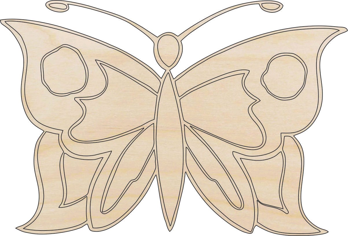 Butterfly Wood Craft Shape - Laser Cut Baltic Birch Unfinished DIY Wood Art Supplies BUG18 - The Wood Shape Store