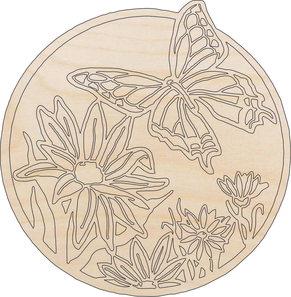 Butterfly Wood Craft Shape - Laser Cut Baltic Birch Unfinished DIY Wood Art Supplies BUG19 - The Wood Shape Store