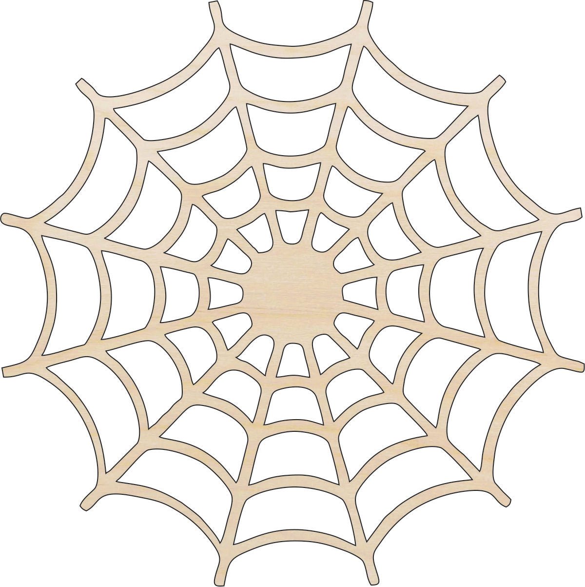 Spiderweb Wood Craft Shape - Laser Cut Baltic Birch Unfinished DIY Wood Art Supplies BUG21 - The Wood Shape Store