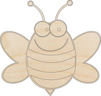 Bumblebee Wood Craft Shape - Laser Cut Baltic Birch Unfinished DIY Wood Art Supplies BUG28 - The Wood Shape Store