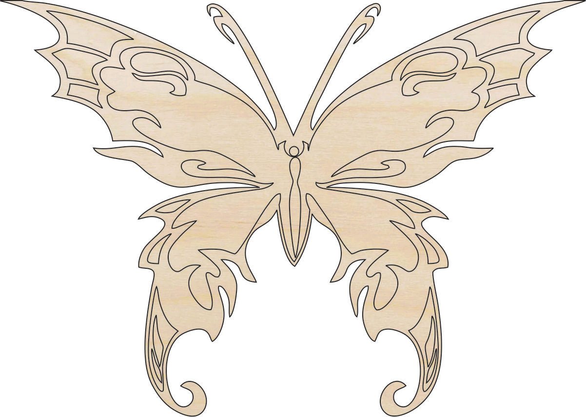 Butterfly Wood Craft Shape - Laser Cut Baltic Birch Unfinished DIY Wood Art Supplies BUG33 - The Wood Shape Store