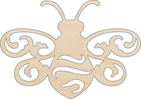 Bumblebee Wood Craft Shape - Laser Cut Baltic Birch Unfinished DIY Wood Art Supplies BUG45 - The Wood Shape Store