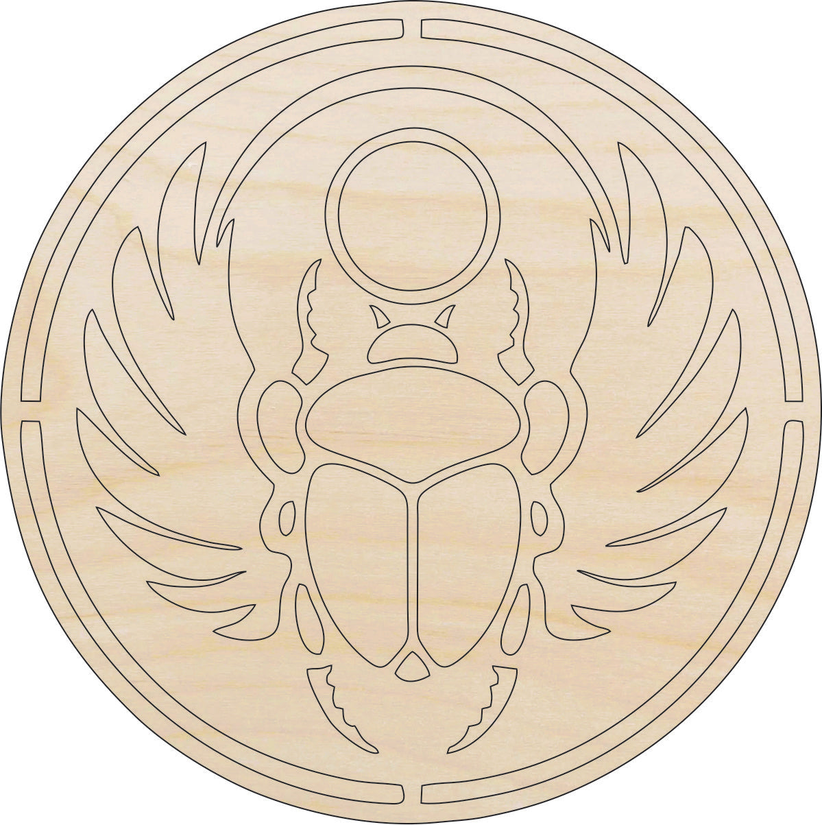 Beetle Scarab - Laser Cut Out Unfinished Wood Craft Shape BUG46 Beetle Scarab - Laser Cut Out Unfinished Wood Craft Shape BUG46