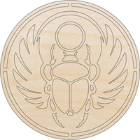 Scarab Beetle Wood Craft Shape - Laser Cut Baltic Birch Unfinished DIY Wood Art Supplies BUG46 - The Wood Shape Store