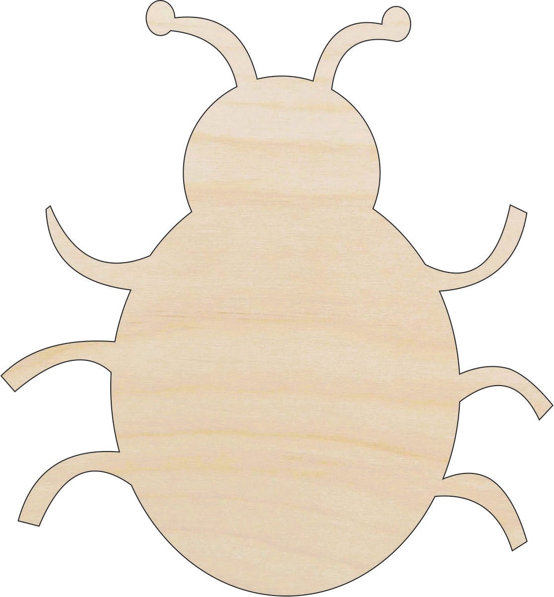 Ladybug Wood Craft Shape - Laser Cut Baltic Birch Unfinished DIY Wood Art Supplies BUG4 - The Wood Shape Store