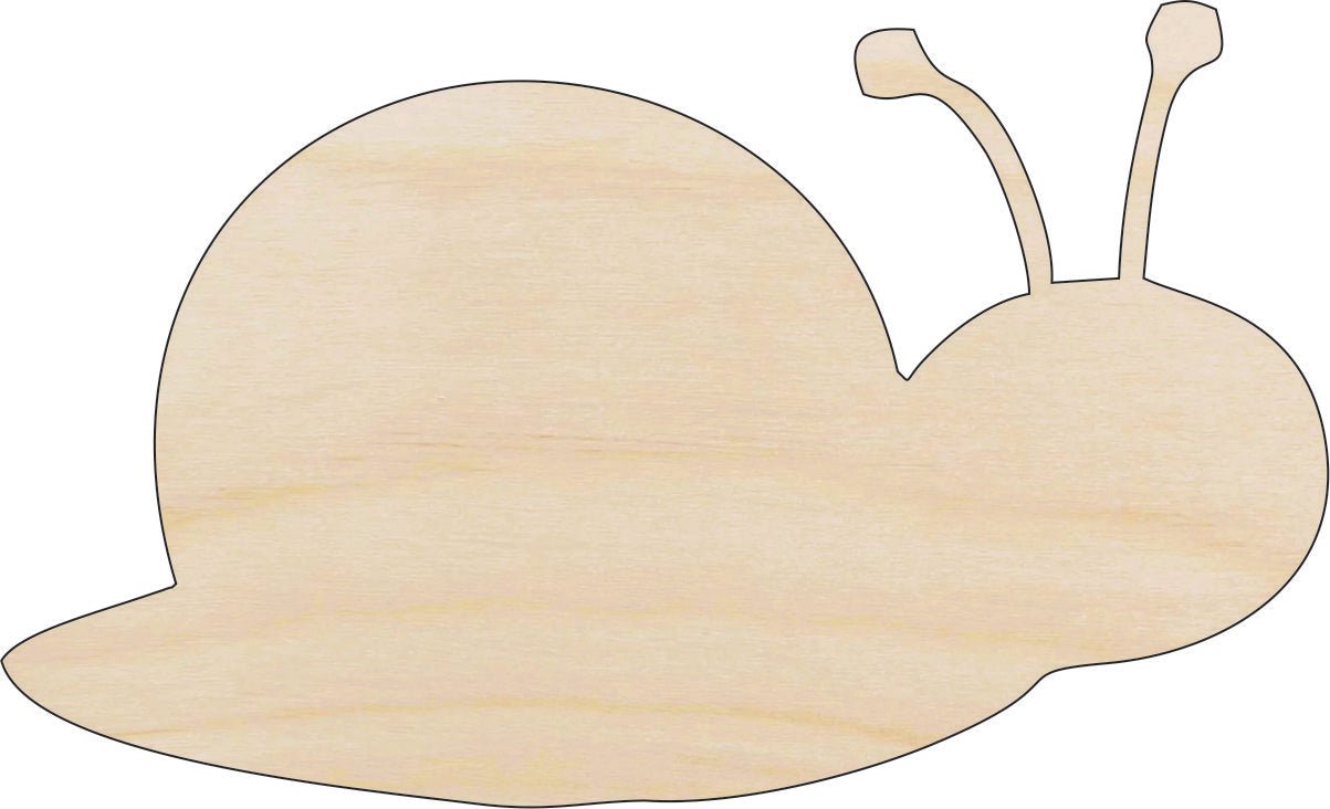 Snail Wood Craft Shape - Laser Cut Baltic Birch Unfinished DIY Wood Art Supplies BUG53 - The Wood Shape Store