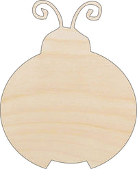 Ladybug Wood Craft Shape - Laser Cut Baltic Birch Unfinished DIY Wood Art Supplies BUG55 - The Wood Shape Store