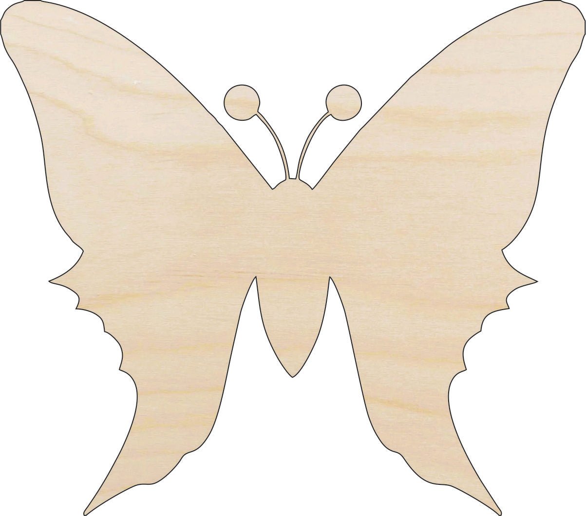 Butterfly Wood Craft Shape - Laser Cut Baltic Birch Unfinished DIY Wood Art Supplies BUG64 - The Wood Shape Store