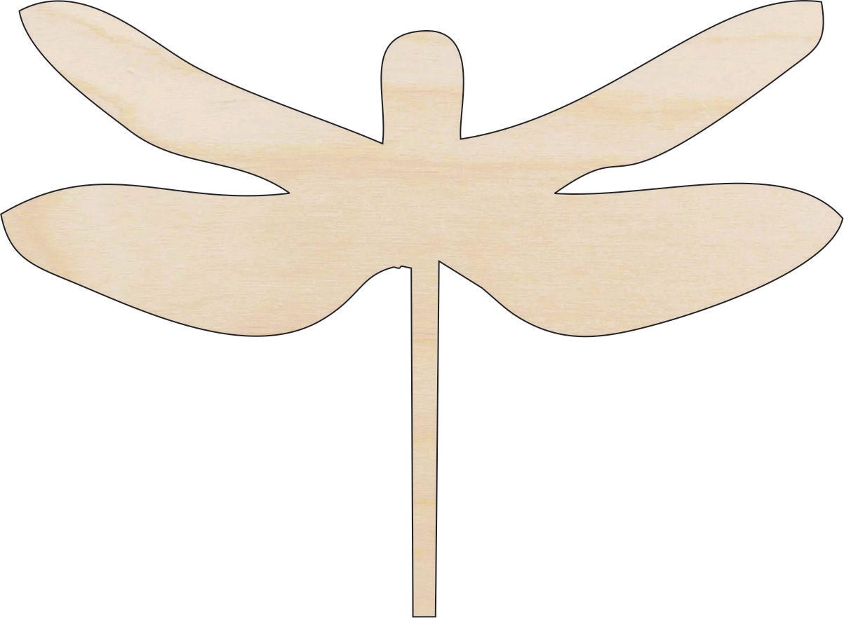 Dragonfly Wood Craft Shape - Laser Cut Baltic Birch Unfinished DIY Wood Art Supplies BUG75 - The Wood Shape Store