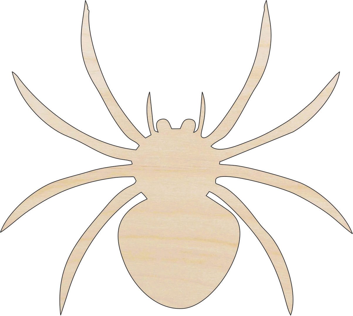 Spider Wood Craft Shape - Laser Cut Baltic Birch Unfinished DIY Wood Art Supplies BUG77 - The Wood Shape Store