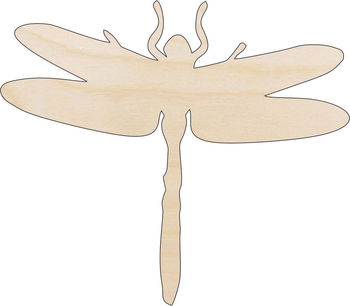 Dragonfly Wood Craft Shape - Laser Cut Baltic Birch Unfinished DIY Wood Art Supplies BUG80 - The Wood Shape Store