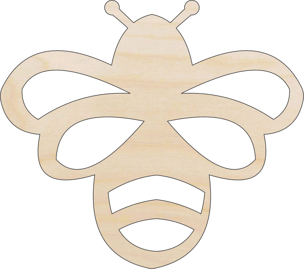 Bumble Bee Shape Unfinished Wood Cutouts Variety of Sizes