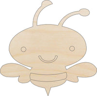 Bumblebee Wood Craft Shape - Laser Cut Baltic Birch Unfinished DIY Wood Art Supplies BUG86 - The Wood Shape Store