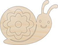 Snail Wood Craft Shape - Laser Cut Baltic Birch Unfinished DIY Wood Art Supplies BUG87 - The Wood Shape Store