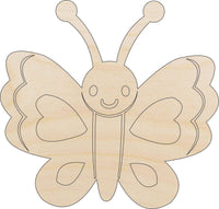 Butterfly Wood Craft Shape - Laser Cut Baltic Birch Unfinished DIY Wood Art Supplies BUG88 - The Wood Shape Store
