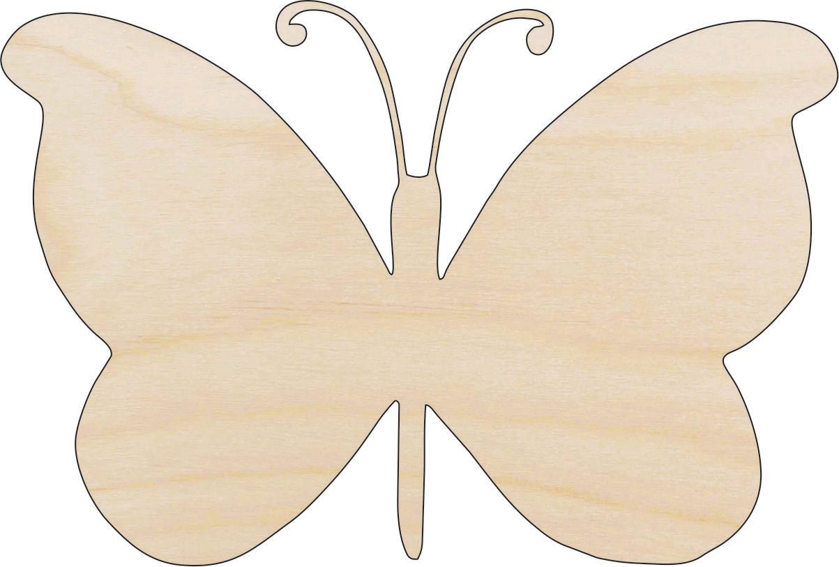 Butterfly Wood Craft Shape - Laser Cut Baltic Birch Unfinished DIY Wood Art Supplies BUG91 - The Wood Shape Store