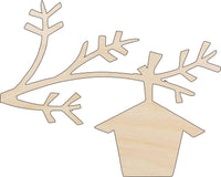 Birdhouse Wood Craft Shape - Laser Cut Baltic Birch Unfinished DIY Wood Art Supplies CAG10 - The Wood Shape Store