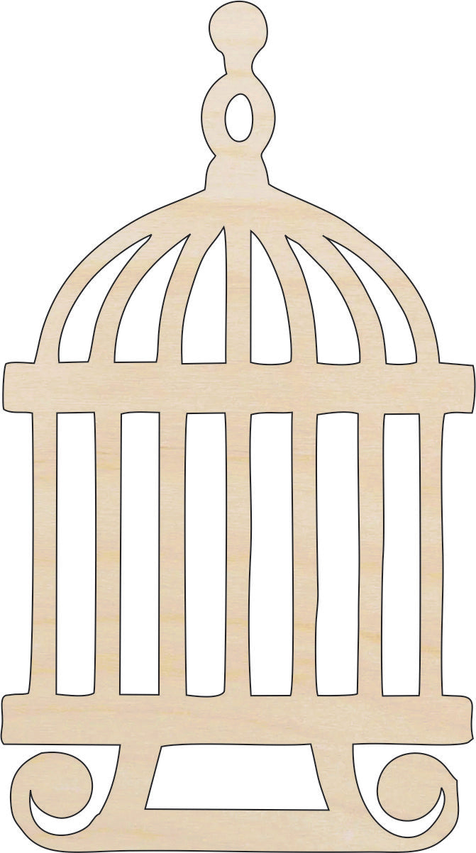 Birdcage - Laser Cut Out Unfinished Wood Craft Shape CAG11 Birdcage - Laser Cut Out Unfinished Wood Craft Shape CAG11
